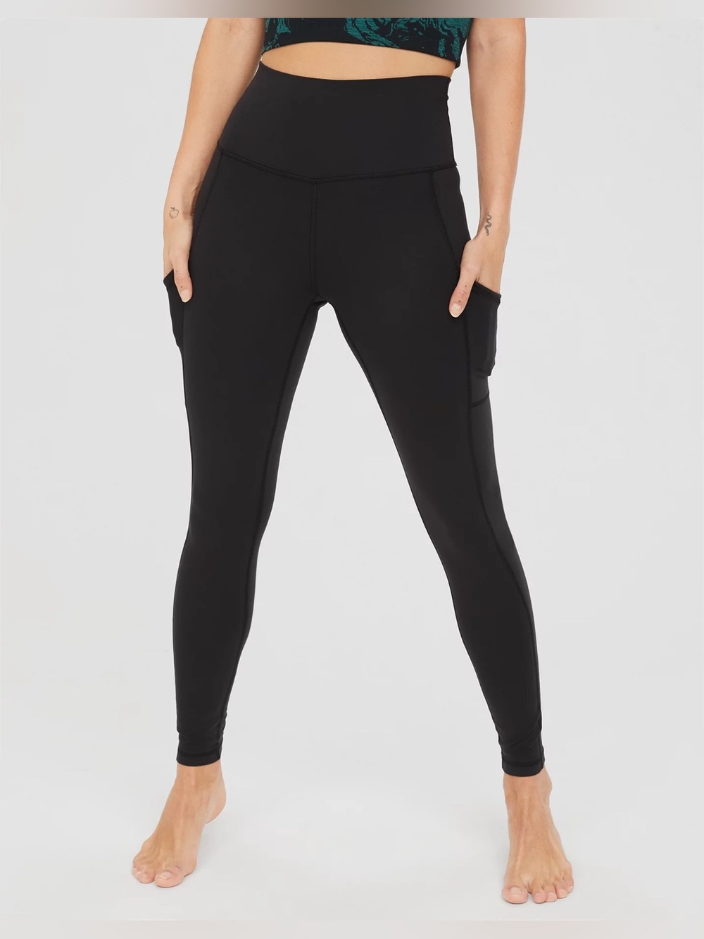 Offline by Aerie The Hugger Hi Rise Leggings Black size Small